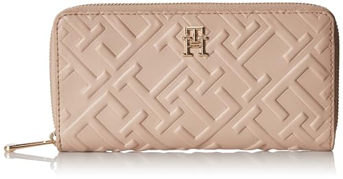 Tommy Hilfiger Damenbrieftasche Stoffartikel mit Logo AW0AW15272 19 x 10 x 2 cm (ungefähr), ABO Beige, Einheitsgröße von Tommy Hilfiger
