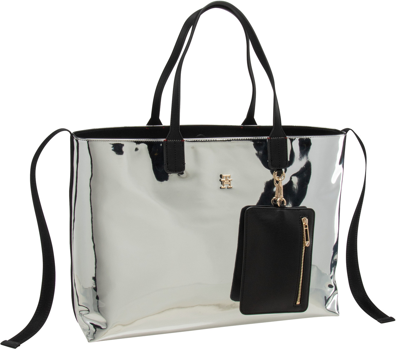 Tommy Hilfiger Iconic Tommy Tote Metal FA23  in Silber (22.2 Liter), Shopper von Tommy Hilfiger