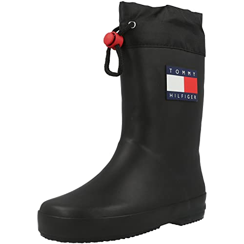 Tommy Hilfiger Igor Gummistiefel Synthetik uni igor schwarz gummi regen wasserdicht von Tommy Hilfiger