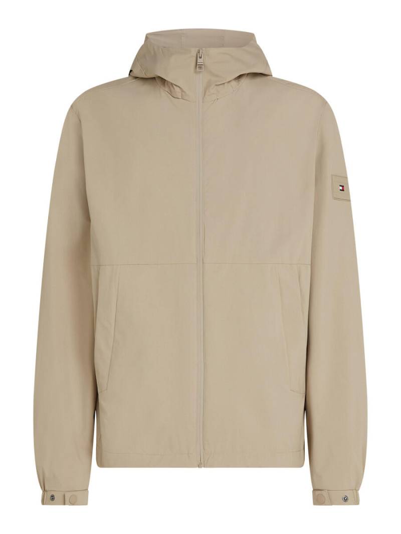 Tommy Hilfiger - Jacke mit Kapuze und Logo-Patch beige - Gr. - L von Tommy Hilfiger