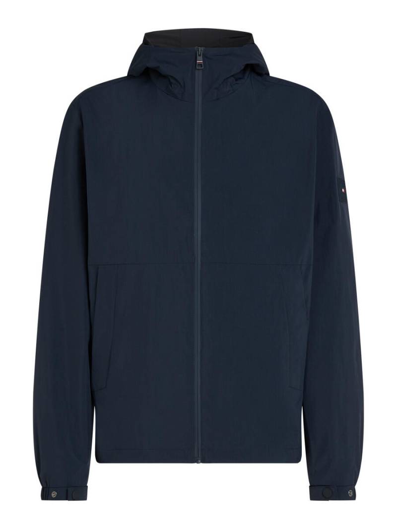 Tommy Hilfiger - Jacke mit Kapuze und Logo-Patch blau - Gr. - XL von Tommy Hilfiger