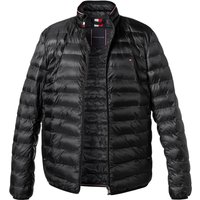 Tommy Hilfiger Herren Steppjacke schwarz Mikrofaser unifarben von Tommy Hilfiger