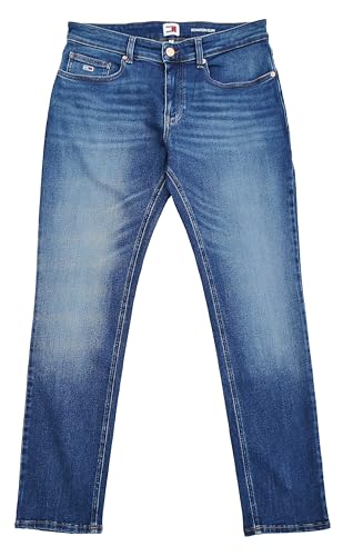 Tommy Hilfiger Jeans Scanton Slim Fit Stretch Blau Washed Dark Denim Größe W34 L32 von Tommy Hilfiger