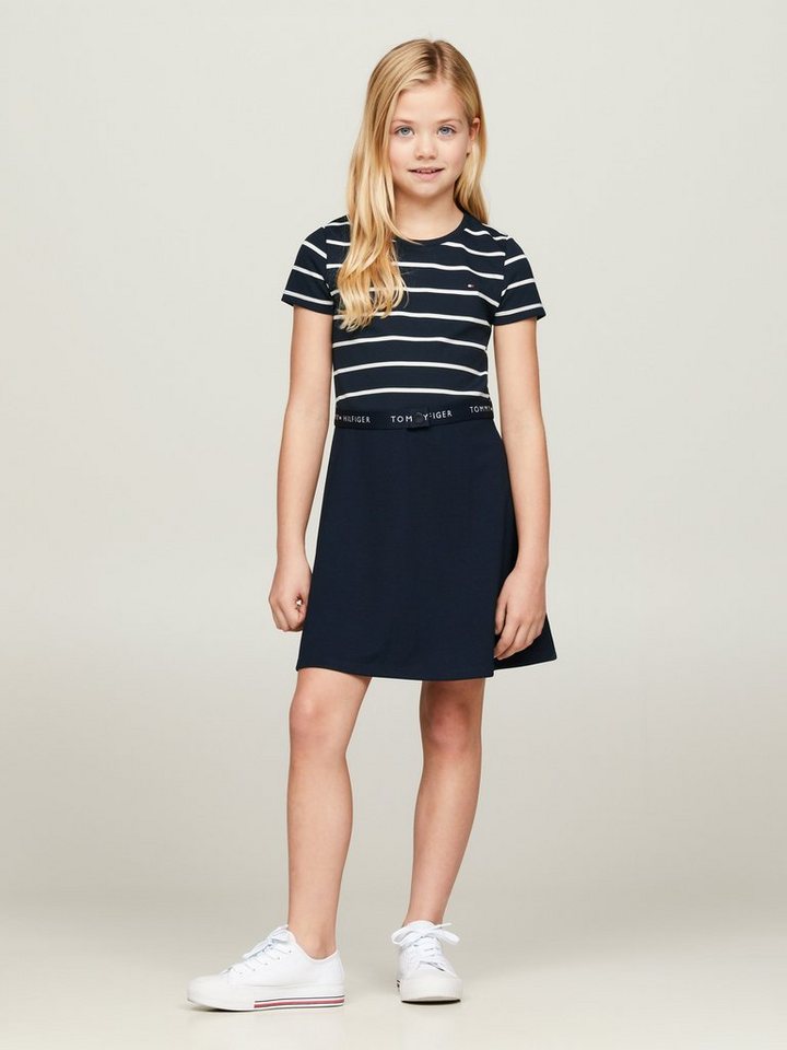 Tommy Hilfiger Jerseykleid ESSENTIAL SKATER DRESS mit Markenlabel am Bund von Tommy Hilfiger