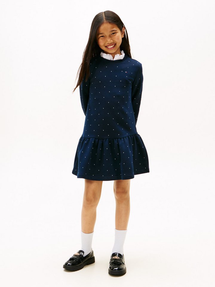 Tommy Hilfiger Jerseykleid FESTIVE STUD HWK DRESS LS Regular fit, für Kinder bis 16 Jahre von Tommy Hilfiger
