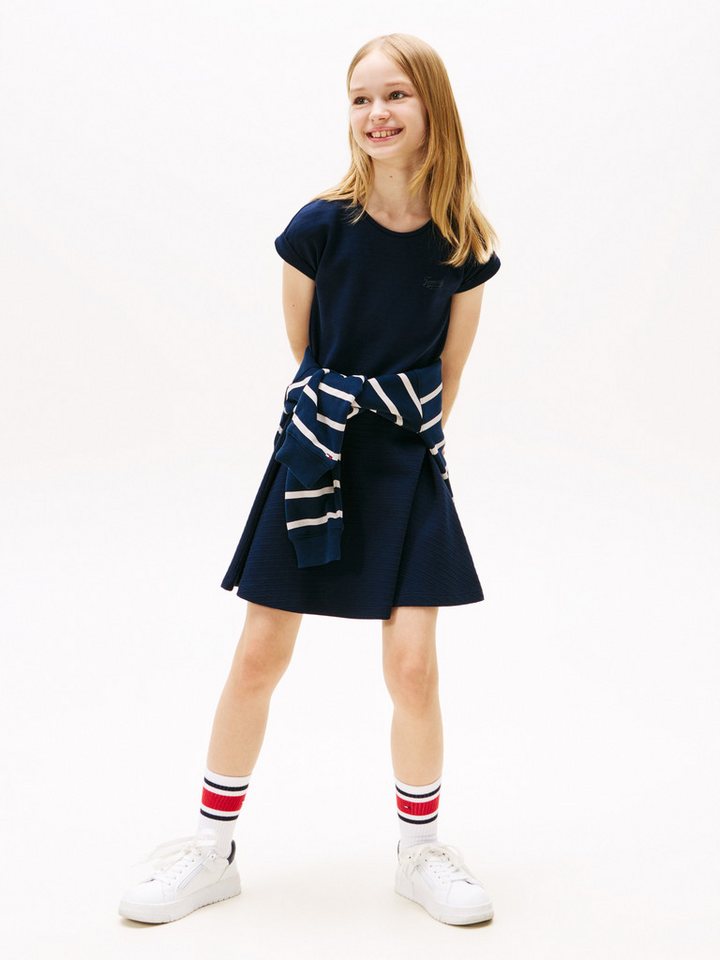 Tommy Hilfiger Jerseykleid SPACER INTERLOCK DRESS für Kinder bis 16 Jahre, mit Logoschriftzug von Tommy Hilfiger
