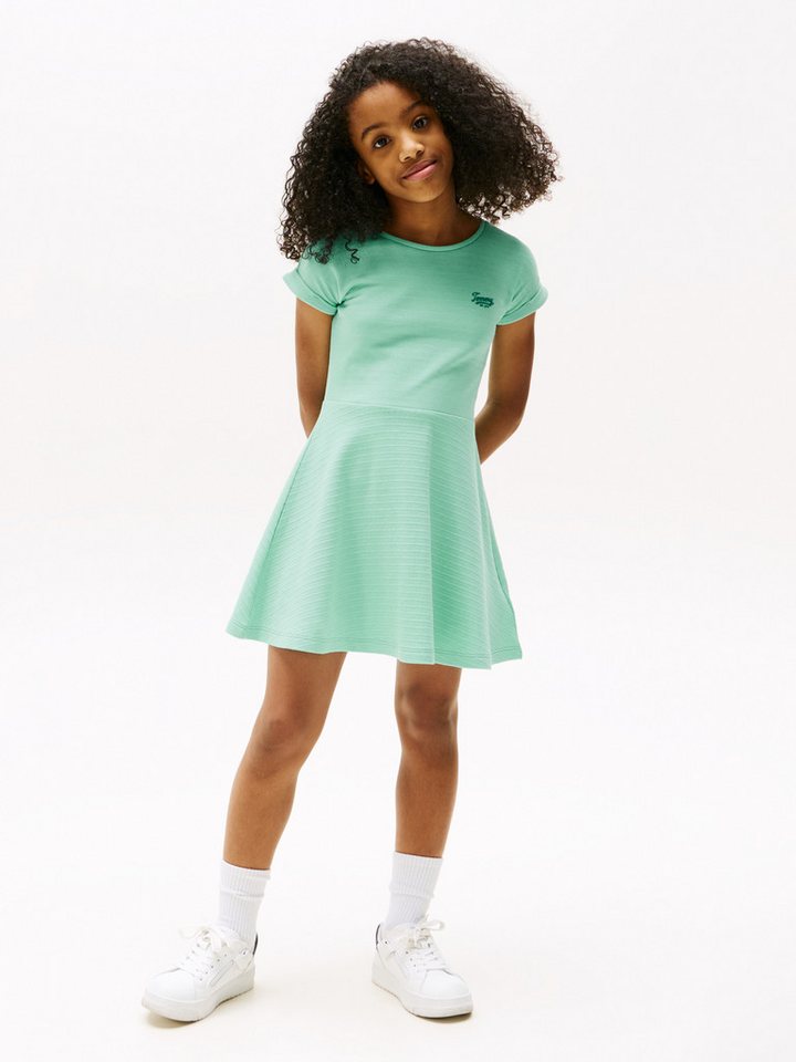Tommy Hilfiger Jerseykleid SPACER INTERLOCK DRESS für Kinder bis 16 Jahre, mit Logoschriftzug von Tommy Hilfiger