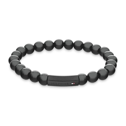 Tommy Hilfiger Jewelry Armband mit Schmuckperlen für Herren Mit Steinen aus Onyx - 2790581 von Tommy Hilfiger