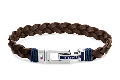 Tommy Hilfiger Jewelry Geflochtenes Lederarmband für Herren Braune Farbe - 2790309 von Tommy Hilfiger