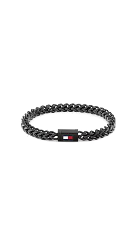 Tommy Hilfiger Jewelry Gliederarmband für Herren aus Schwarzem Edelstahl mit der Ikonischen Flagge - 2790649 von Tommy Hilfiger