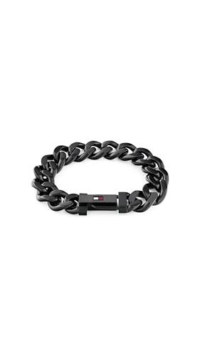 Tommy Hilfiger Jewelry Gliederarmband für Herren aus Schwarzem Edelstahl mit der Ikonischen Tommy Hilfiger-Flagge - 2790639 von Tommy Hilfiger