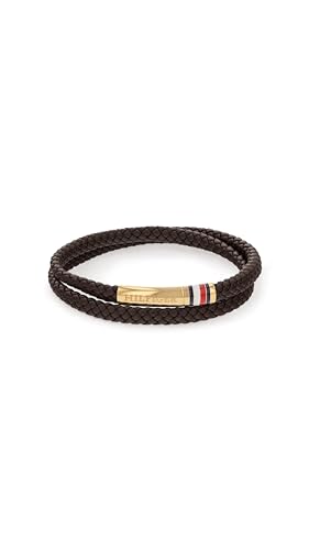 Tommy Hilfiger Jewelry aus Leder für Herren mit Braunem Geflochtenem Leder in Doppelschlaufe - 2790551 von Tommy Hilfiger
