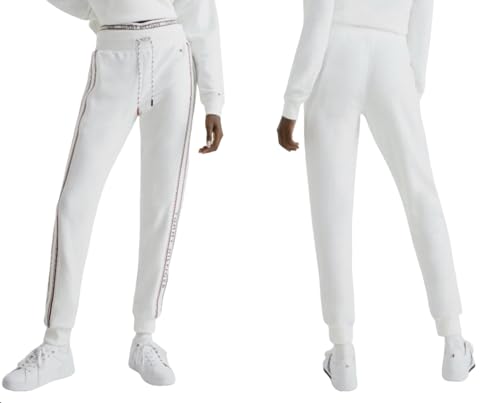 Tommy Hilfiger Jogginghose Sweatpants Tape Track-Pants Hose Joggingpants White X-SMALL von Tommy Hilfiger