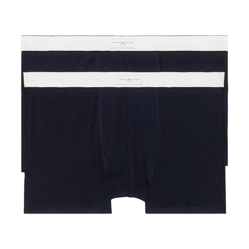 Tommy Hilfiger Jungen 2er Pack Boxershorts Trunks Unterwäsche, Blau (Desert Sky/ Desert Sky), 10-12 Jahre von Tommy Hilfiger