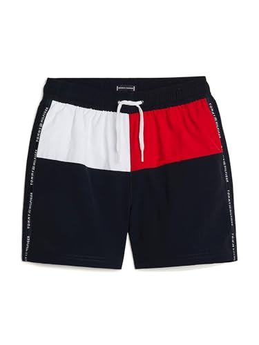 Tommy Hilfiger Jungen Badehose Medium Drawstring Mittellang, Blau (Desert Sky), 12-14 Jahre von Tommy Hilfiger