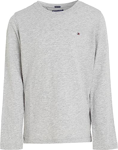 Tommy Hilfiger Jungen Langarmshirt Basic, Grau (Grey Heather), 6 Jahre von Tommy Hilfiger