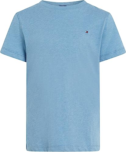 Tommy Hilfiger Jungen T-Shirt Kurzarm Rundhalsausschnitt, Blau (Dark Allure Heather), 5 Jahre von Tommy Hilfiger