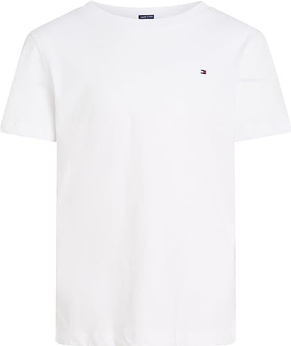 Tommy Hilfiger Jungen T-Shirt Kurzarm Rundhalsausschnitt, Weiß (Bright White), 24 Monate von Tommy Hilfiger