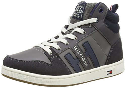 Tommy Hilfiger Jungen Cooper 23C High-Top, Grau (Steel Grey 039), 35 von Tommy Hilfiger