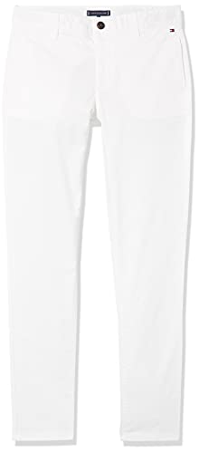 Tommy Hilfiger Jungen Essential TH Flex Skinny Chinos Hose, White, 86 cm von Tommy Hilfiger