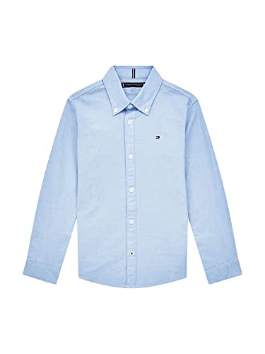 Tommy Hilfiger Jungen Hemd Oxford mit Stretch, Blau (Calm Blue), 12 Monate von Tommy Hilfiger