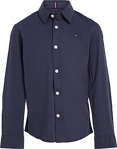 Tommy Hilfiger Jungen Hemd mit Stretch, Blau (Twilight Navy), 5 Jahre von Tommy Hilfiger