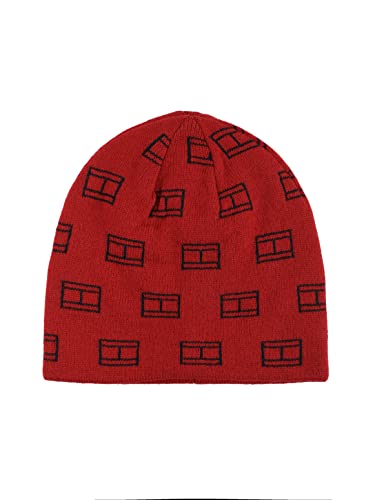 Tommy Hilfiger Jungen Jungen Cold Weather Beanie, Rot, 4-7 von Tommy Hilfiger