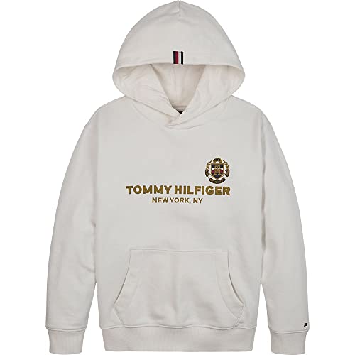 Tommy Hilfiger Jungen Kapuzen-Sweatshirt TH NY Crest Hoodie Weiss (10) 152 von Tommy Hilfiger