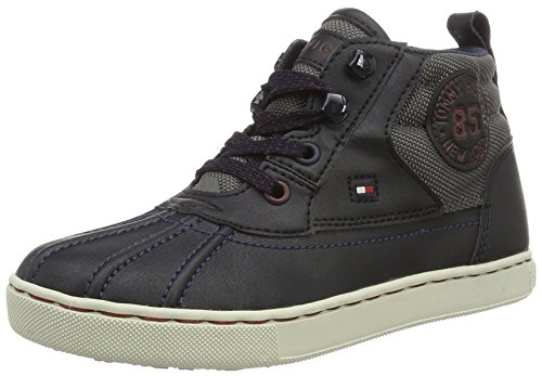 Tommy Hilfiger M3285ASON JR 3C, Jungen Hohe Sneakers, Mehrfarbig (Midnight/Magnet 403), 33 EU (1 Kinder UK) von Tommy Hilfiger