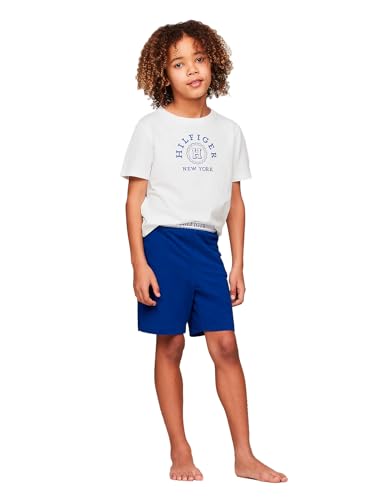 Tommy Hilfiger Jungen Pyjama-Set Kurz, Weiß (Blue Anchor/White), 10-12 Jahre von Tommy Hilfiger