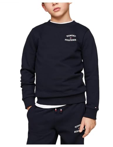 Tommy Hilfiger Jungen TH Logo KB0KB08828 Sweatshirts, Blau (Desert Sky), 10 Jahre von Tommy Hilfiger