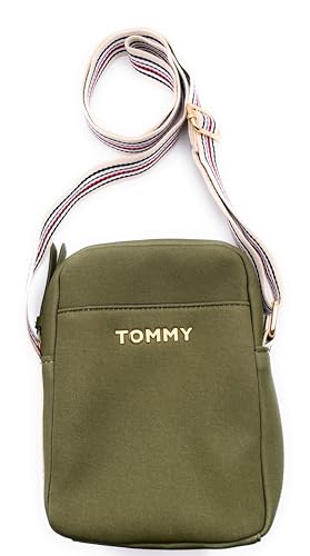 Tommy Hilfiger Kameratasche I Handytasche I Umhängetasche I Schultertasche I 22x15x5cm I Tommy-Logo I Grün I Damentasche I Phone Bag9441 von Tommy Hilfiger