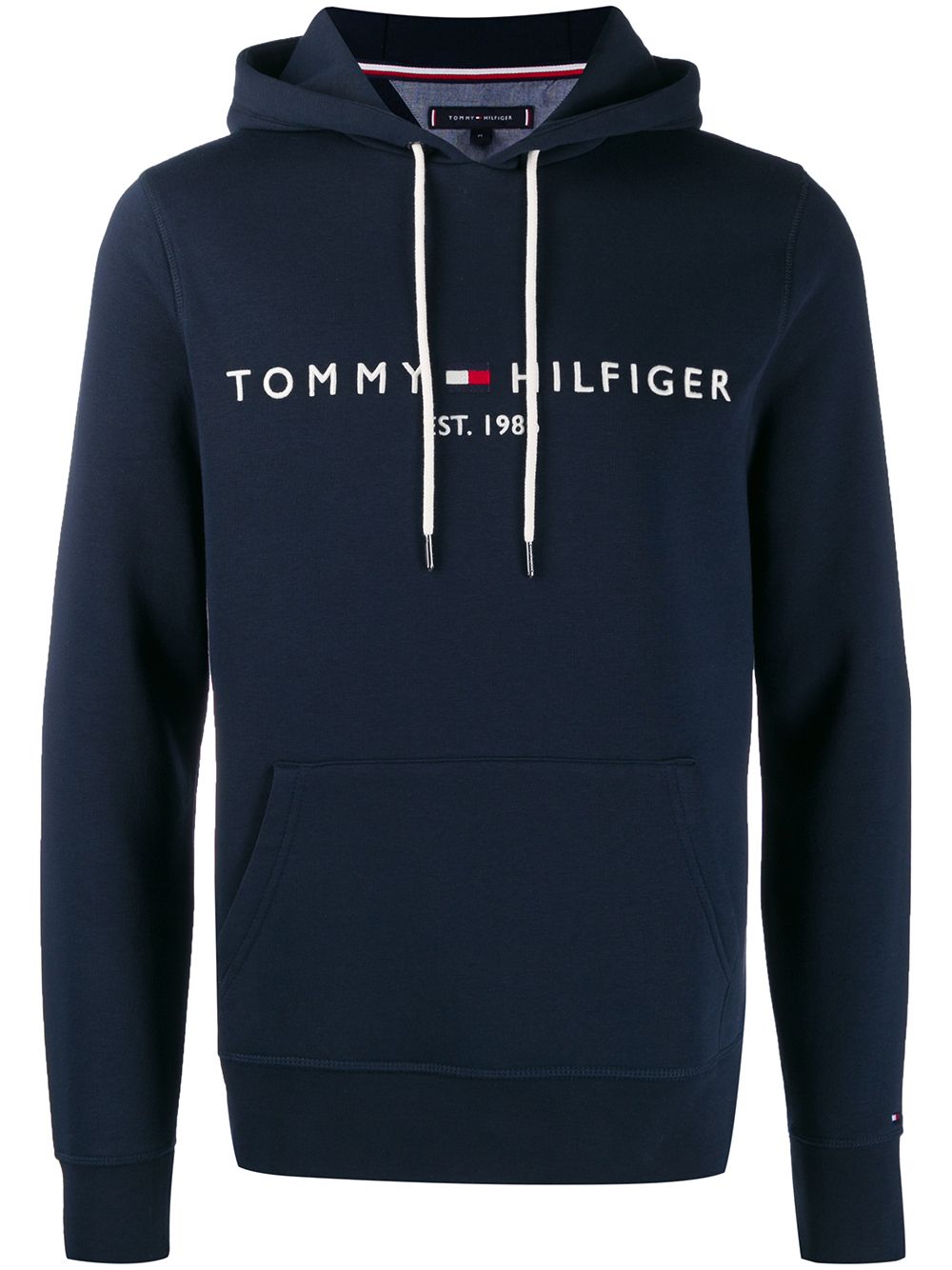 Tommy Hilfiger Kapuzenpullover mit Logo-Stickerei - Blau von Tommy Hilfiger