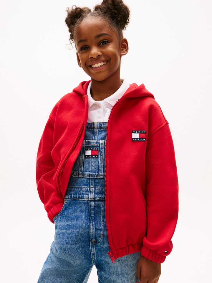 Tommy Hilfiger Kapuzensweatjacke Kinder bis 16 Jahre, mit Kapuze von Tommy Hilfiger