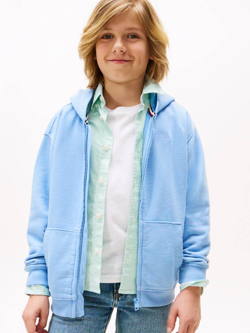 Tommy Hilfiger Kapuzensweatjacke "TONAL FLAG EMB ZIP HOODIE", für Kinder bis 16 Jahre, mit Kapuze von Tommy Hilfiger