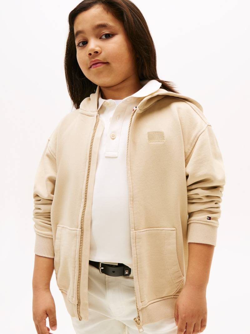 Tommy Hilfiger Kapuzensweatjacke "TONAL FLAG EMB ZIP HOODIE", für Kinder bis 16 Jahre, mit Kapuze von Tommy Hilfiger