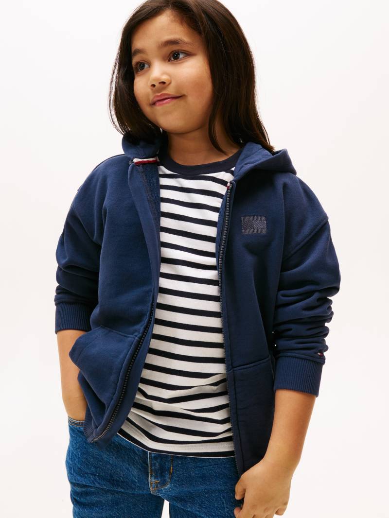 Tommy Hilfiger Kapuzensweatjacke "TONAL FLAG EMB ZIP HOODIE", für Kinder bis 16 Jahre, mit Kapuze von Tommy Hilfiger
