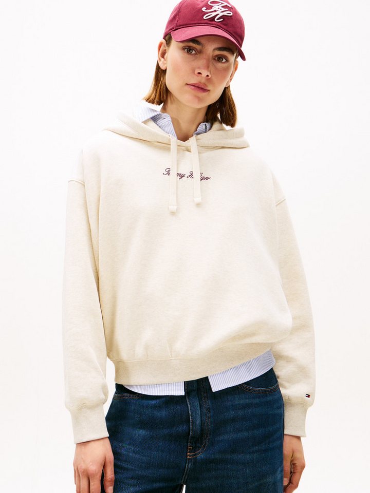 Tommy Hilfiger Kapuzensweatshirt CLASSIC SCRIPT FLEECE HOODIE von Tommy Hilfiger