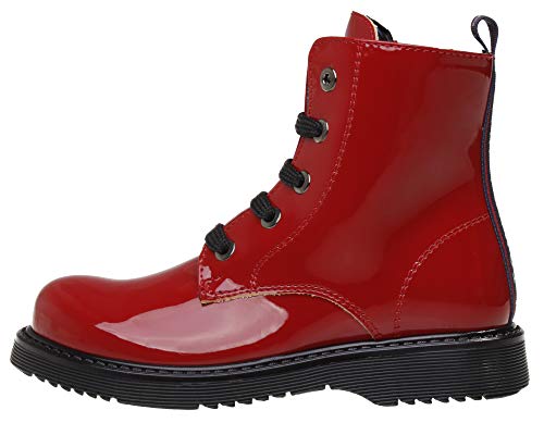 Tommy Hilfiger Kinder/Erwachesenen Boots Winter Lack Schuhe Mädels, Farbe:Rot, Größe:EUR 30 von Tommy Hilfiger