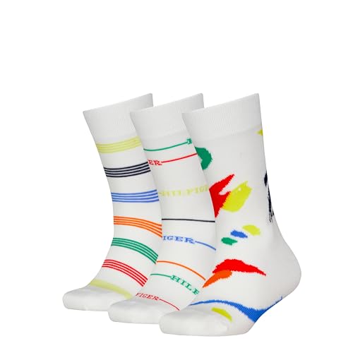 Tommy Hilfiger Kinder Classic Socken, Mehrfarben, 31/34 (3er Pack) von Tommy Hilfiger