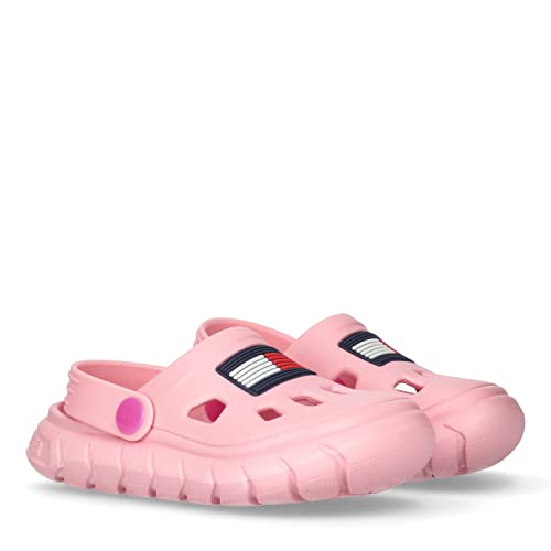 Tommy Hilfiger Kinder Mädchen Flag Comfy Sandal-Clogs Bade-Latschen Haus-Schuhe, Farbe:Rosa, Schuhe NEU:EU26/27 von Tommy Hilfiger