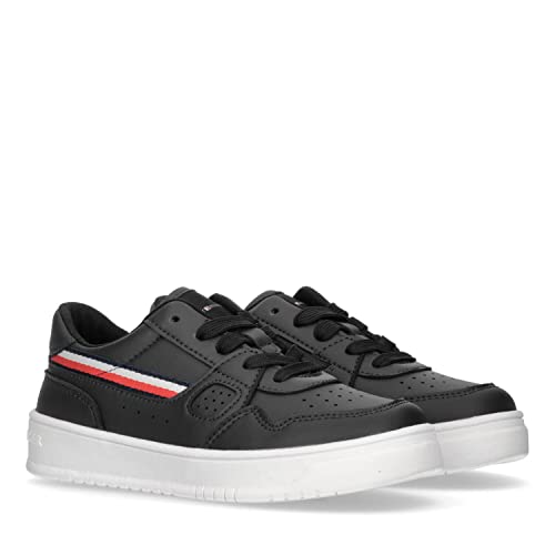 Tommy Hilfiger Kinder Schuhe Sneaker Low Cut Lace-Up Turn-Schuh blau schwarz, Farbe:Schwarz, Schuhe NEU:EU 37 von Tommy Hilfiger