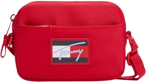 Tommy Hilfiger Kinder Unisex Crossbody Bag Tasche Script Flag mit Logo, Mehrfarbig (Medium Red), Einheitsgröße von Tommy Hilfiger