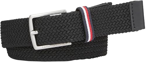 Tommy Hilfiger Kinder Unisex Gürtel Stoffgürtel, Schwarz (Black), L-XL von Tommy Hilfiger