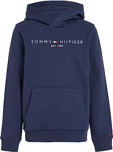 Tommy Hilfiger Kinder Unisex Hoodie Essential Hoodie mit Kapuze, Blau (Twilight Navy), 9 Monate von Tommy Hilfiger