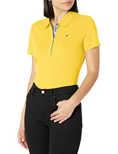 Tommy Hilfiger Klassisches Damen-Poloshirt (Standard und Übergröße), Snapdragon, X-Klein von Tommy Hilfiger