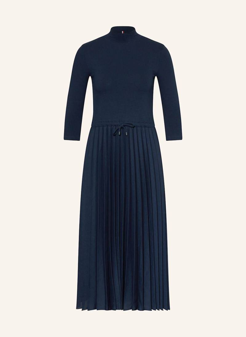 Tommy Hilfiger Kleid Im Materialmix Mit 3/4-Arm blau von Tommy Hilfiger