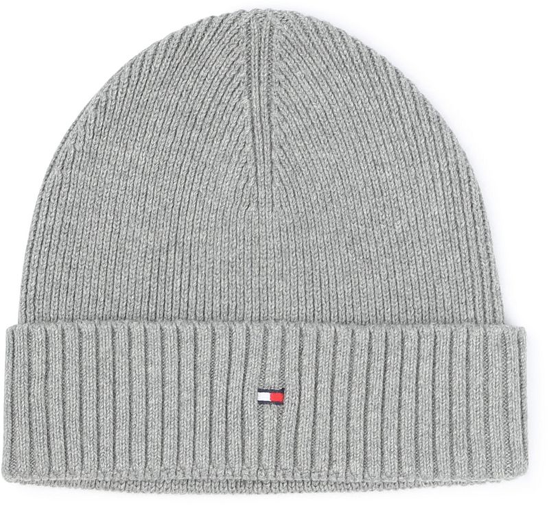 Tommy Hilfiger Knitted Mütze Grau - von Tommy Hilfiger