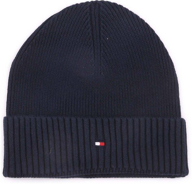 Tommy Hilfiger Knitted Mütze Navy - von Tommy Hilfiger