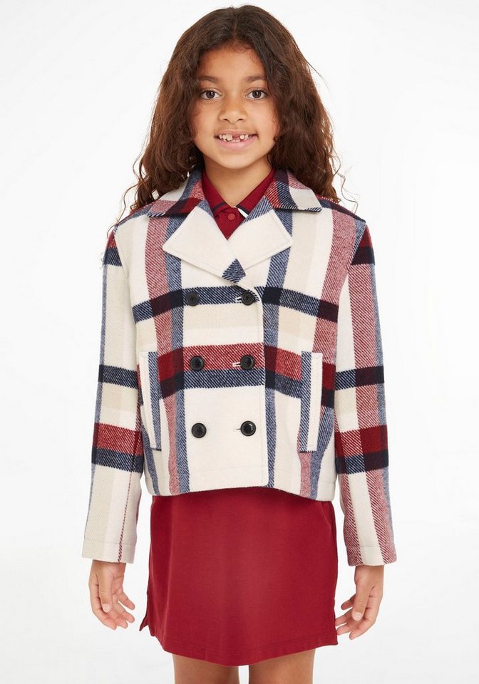 Tommy Hilfiger Kurzjacke HILFIGER CHECK PEACOAT für Mädchen von Tommy Hilfiger